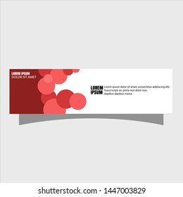 illustration of abstract flat banner template