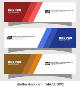 illustration of abstract flat banner template