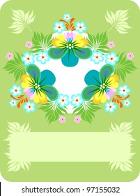 Illustration of abstract floral background