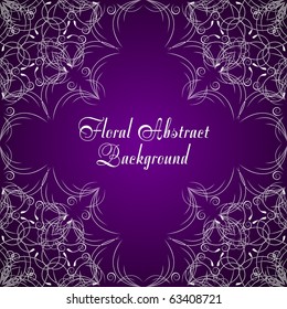 Illustration of abstract floral background or floral web. Vector