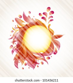 Illustration abstract floral transparent background with space for text - vector