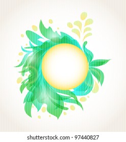 Illustration abstract floral transparent background - vector