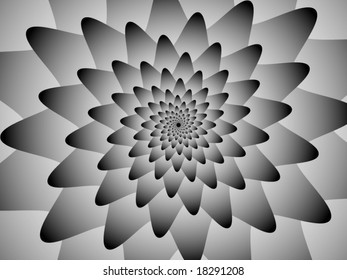 Illustration of abstract, flower