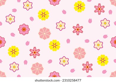 Illustration of the abstract flower on soft pink background.