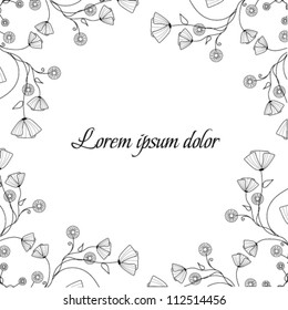Illustration of Abstract flowers background