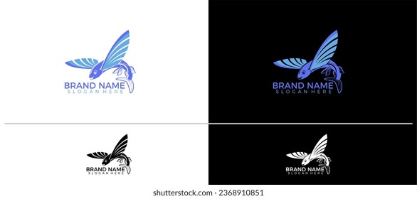 Ilustración Resumen Diseño del logotipo FLYING FISH