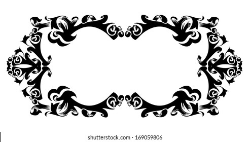 Illustration of abstract frame in black color