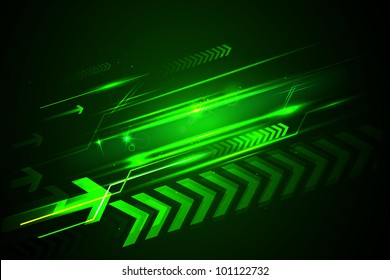 illustration of abstract futuristic background with arrow