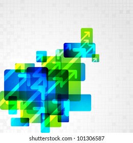 ilustración de fondo futurista abstracto con flecha