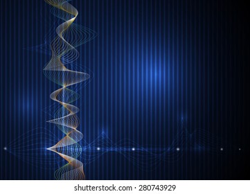  Illustration Abstract futuristic wave-digital  technology concept. vector background