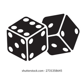 Ilustración de un juego abstracto de dados cubos