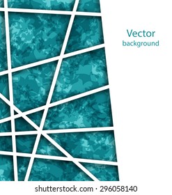 Illustration Abstract Geometric Background with Paper Lines for Business Presentation - Vector