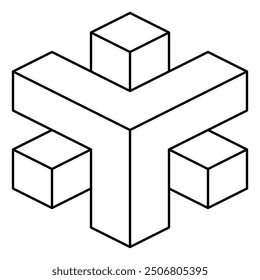 Illustration of an abstract geometric design