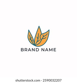 ILLUSTRATION ABSTRACT GEOMETRIC LEAF NATURE. ECO ELEMENT LOGO ICON DESIGN VECTOR FOR YOUR BRAND, BUSINESS