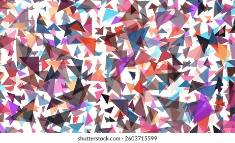 ILLUSTRATION ABSTRACT GEOMETRIC SHAPES TRIANGLE PATTERN BACKGROUND COLORFUL MOSAIC GRID DESIGN VECTOR TEMPLATE GOOD FOR MODERN WEBSITE, WALLPAPER, COVER DESIGN 