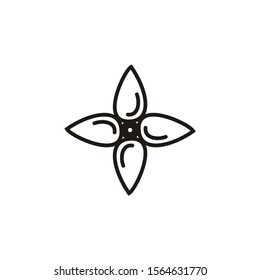 Illustration abstract geometric simple flower logo vector design 