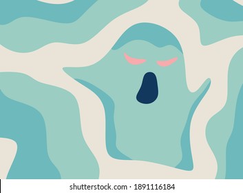 An illustration of abstract ghost theme