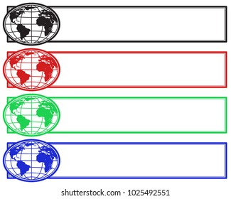 Illustration of the abstract globe banner set. Elements of this image furnished by NASA. 
 