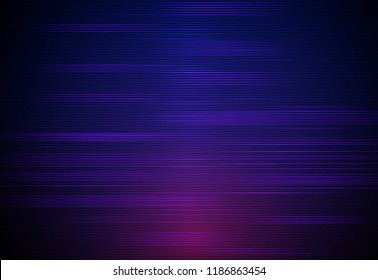 Illustration Abstract glowing, neon light effect, wave line, wavy pattern. Vector design communication techno on blue background. Futuristic digital technology for web or banner background