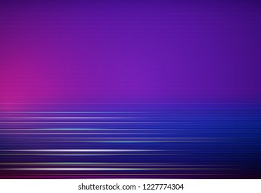 Illustration Abstract glowing, neon light effect, wave line, wavy pattern. Vector design communication techno on blue background. Futuristic digital technology for web or banner background