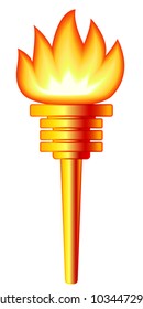 Illustration of the abstract gold torch