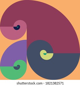 illustration of an abstract golden ratio background