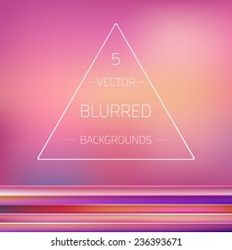 Illustration of Abstract Gradient Mesh Blurred Passion Vector 5 Backgrounds Set