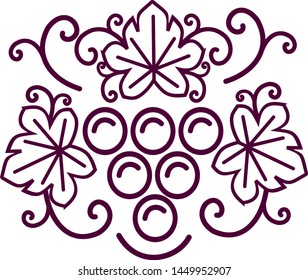 illustration of an abstract grape bunch 