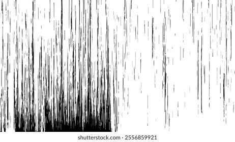 ILLUSTRATION ABSTRACT GRUNGE BLACK GRAINY TEXTURE ISOLATED ON WHITE BACKGROUND. DISTRESS DIRTY ROUGH MONOCHROME COLOR DESIGN VECTOR