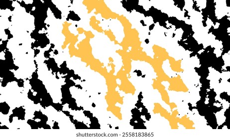ILLUSTRATION ABSTRACT GRUNGE BLACK ORANGE GRAINY TEXTURE ISOLATED ON WHITE BACKGROUND. DISTRESS DIRTY ROUGH MONOCHROME COLOR DESIGN VECTOR