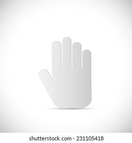 Illustration of an abstract hand isolated on a white background.