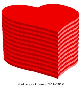 Illustration of the abstract heart pile