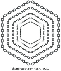 Illustration Abstract Hexagon Chain Pattern Stock Vector (royalty Free 