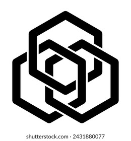 Ilustración de un diseño de hexágono abstracto