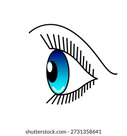 Ilustración de un ojo humano abstracto