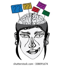 Illustration of abstract human heads.