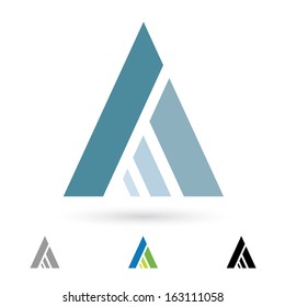Illustration of abstract icons based on the letter A