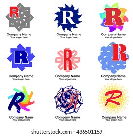 illustration of abstract icons based on the letter R
