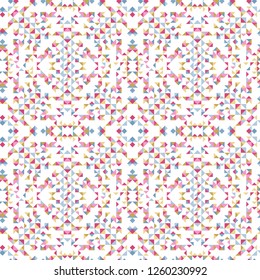 Illustration of abstract kaleidoscope seamless pattern