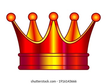 Illustration of an abstract king crown icon