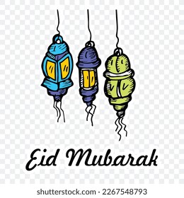 illustration of an abstract lantern background
