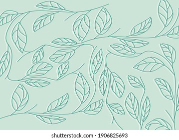 An illustration of an abstract leaf drawing