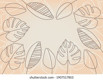 Ilustración de un dibujo abstracto de hojas