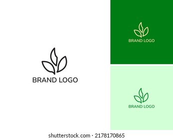 ILLUSTRATION ABSTRACT LEAF NATURE. ECO ELEMENT LOGO DESIGN VECTOR FOR YOUR BRAND, BUSINESS