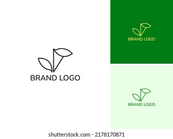 ILLUSTRATION ABSTRACT LEAF NATURE. ECO ELEMENT LOGO DESIGN VECTOR FOR YOUR BRAND, BUSINESS
