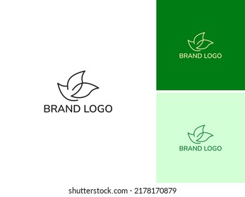 ILLUSTRATION ABSTRACT LEAF NATURE. ECO ELEMENT LOGO ICON DESIGN VECTOR FOR YOUR BRAND, BUSINESS