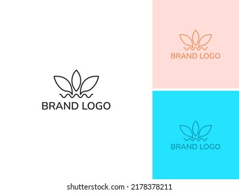 ILLUSTRATION ABSTRACT LEAF NATURE. ECO ELEMENT LOGO DESIGN VECTOR FOR YOUR BRAND, BUSINESS