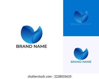 ILLUSTRATION ABSTRACT LEAF NATURE. ECO ELEMENT LOGO ICON DESIGN VECTOR FOR YOUR BRAND, BUSINESS