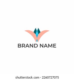 ILLUSTRATION ABSTRACT LEAF NATURE. ECO ELEMENT PASTEL COLOR LOGO ICON DESIGN VECTOR FOR YOUR BRAND, BUSINESS
