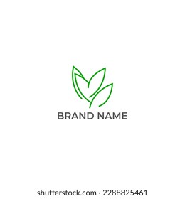 ILLUSTRATION ABSTRACT LEAF NATURE. ECO ELEMENT LOGO ICON DESIGN VECTOR FOR YOUR BRAND, BUSINESS